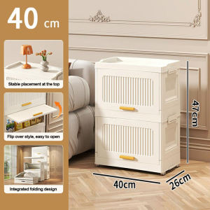 KUKI Foldable Storage Cabinet Drawer Clothes Flip Storage Box Plastic Wardrobe ForBaby Toy Home Organizer