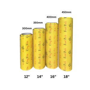 M-ONE PVC Food Wrap / PVC Cling Film 1.5"core 12" / 14" / 16" / 18" x 200yards