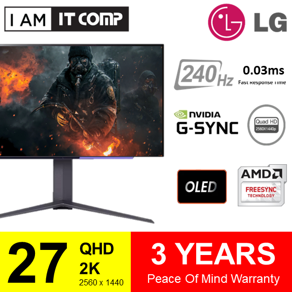 LG 27 Inch 27GR95QE-B UltraGear™ OLED Gaming Monitor QHD With 240Hz G ...