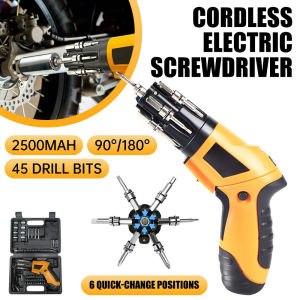 MOKETA Cordless Electric Screwdriver Available in Two Different Shapes with A Two-way Rotary Switch