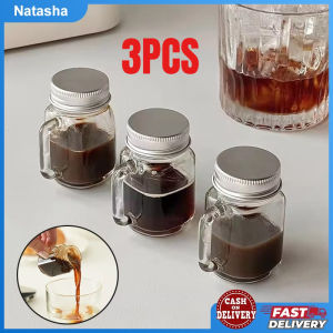 3PCS Mini Mason Jar With Lid Leakproof Party Bar Vodka Spirits Shot For Jam Honey Portable Glass Coffee