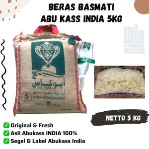 BERAS BASMATI ABUKASS 5kg ASLI INDIA Arab Abu Kass Bhasmati abukas abu kas karung goni 5 kg Kebuli