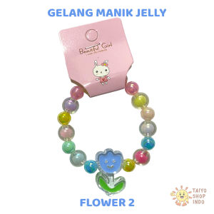 TAIYO Aksesoris Wanita Gelang Manik Jelly Anak Akrilik Kartun Korea Bracelet Bead Woman