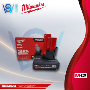 MILWAUKEE M12 Battery M12-18C C12C Charger Bateri 12V M12HB25 M12B3 M12B4 M12HB5 M12B6 2.5Ah 3.0Ah 4.0ah 5.0ah 6.0ah