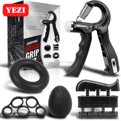YEZI Hand Grip Strengthener kit (5 Pack) Grip Strength Trainer Forearm Workout Trainer Adjustable