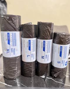 Black Trash Bag Roll Multipack Durable Bin Liners - 50L/100L/200L/300L/500L/1000L Eco-Friendly Household Waste Bags