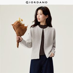Giordano Beau Monde Women Crewneck dolman sleeve cropped cardigan Free Shipping 13356615
