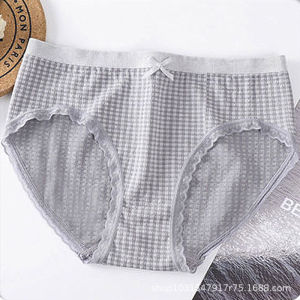 Quần Lót Nữ Cotton Siêu Thoáng Hoạ Tiết Caro Quần lót mềm mại Viền Ren Kháng Khuẩn Mã Q04