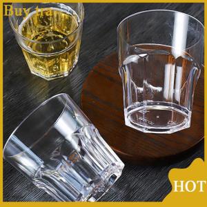 [Buytra] Acrylic Whiskey Cups Unbreakable Transparent Beer Cup Plastic Coffee Milk Breakfast Cup Spirit Glass Drinkware Juice Tea Cup
