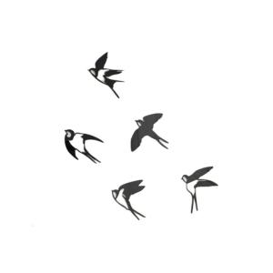 Gương axit acrilic hình dán tường có thể tháo rời chim Đề can dán tường cho nhà phòng tắm Phòng ngủ phòng khách phông nền TV decors