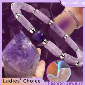[Hot Sale Jewellery]liuchuanbing Natural Amethyst Body-purify Bracelet Stone Energy Bracelets for Women Fatigue Healing Yoga