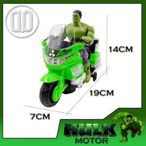 Moving Incredible-Huulk Motorcycle Toy Omni Directional Battery Operated with Lights and Sounds Toys for Kids