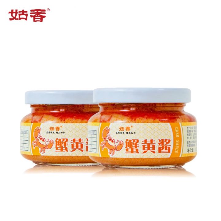 姑香蟹黄酱102g 拌饭即食拌面寿司酱紫菜包饭材料食材秃黄油蟹黄膏原味102g/Gu Xiang Crab Roe Sauce for ...