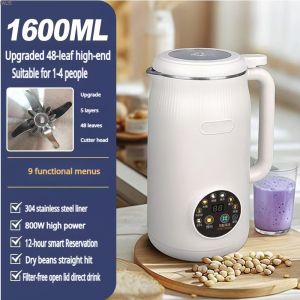 ✨SG STOCK✨ YOMI Soymilk Maker 1200ML Soy Milk Machine 304 Stainless Steel 10-Blade Blender Heating Cooker Smart Touch Multifunctional