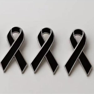 (พร้อมส่ง) เข็มกลัดไว้อาลัย โบว์ไว้อาลัย โบว์ไว้ทุกข์ โบว์ไขว้ โบว์เข็มกลัด เข็มกลัดโบว์ดำ เข็มกลัดงานขาวดำ เข็มกลัดติดเสื้อ มีให้เลือก 2 ขนาด