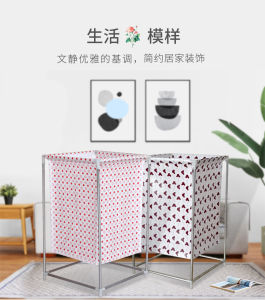 Laundry Basket Rack Multipurpose Waterproof Laundry Basket Storage With Frame Children Toy Storage Box Bin Kotak Simpanan Baju Kotor Alat Mainan 脏衣玩具收藏储物架