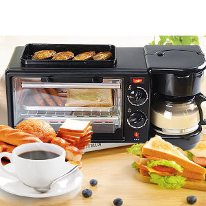 3 IN 1 Multifunction Electric Breakfast Maker Coffee Machine Frying Pan Mini Oven