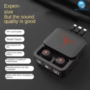 ♥100% ผลิตภัณฑ์ดั้งเดิม + Gratis Ongkir♥หูฟังบลูทูธไร้สาย5.3ระบบ Dual Call หูฟังพร้อมไมโครโฟนสำหรับเครื่องเล่นเกมส์เพาเวอร์ทัช M88ชุดหูฟังพร้อมไมโครโฟนบลูทูธ2025ใหม่