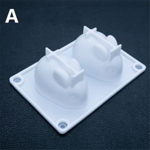 Cetakan Kelinci Silikon 6 /2 Lubang Cetakan Silikon Pudding Jelly Kelinci Puding Coklat Fondant Resin