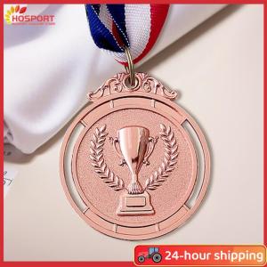 【HOSPORT】10Pcs Gold/Silver/Bronze Medal Award Medals with Neck Ribbon Sports Rewards Students Rewards for Talent Show Party Race