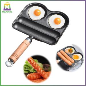 4-Cup Iron Egg Frying Pan with Handle Breakfast Skillet Nonstick for Gas Stove & Induction Cooker