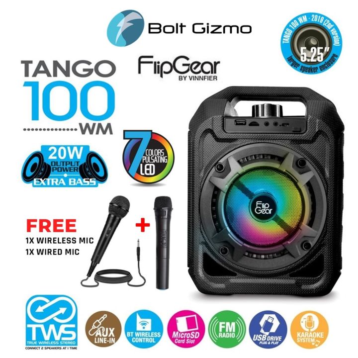 Vinnfier Flipgear Tango 100 WM Bluetooth Portable Karaoke Speaker