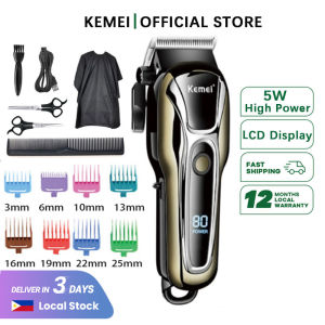 Kemei KM-1990 Hair Clipper Professional Hair Trimmer Hair Cutting Machine LED Display Adjustable Baber Trimmer For Men Clippers