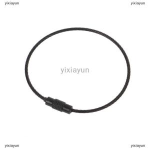 [COD] yixiayun 5PCS Bag Key Hanging Rope DIY Accessories Multi Color Stainless Wire Keychain Key Keyring Loop Circle Hangs Key Chain