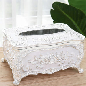 Acrylic Tissue Box Universal Luxury European Paper Holder Office Table Accessories Home Office KTV Hotel Car Face Storage Container