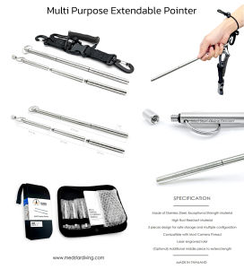 MedStar - Multi Purpose Extendable Pointer (Official Store Thailand) พอยเตอร์สแตนเลส พร้อมสายคล้องข้อมือ สำหรับดำน้ำ