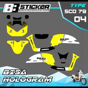 Decal Scoopy BISA HOLOGRAM Full Body Full Block Dekal New Fi 2017 2018 2019 Scd 79