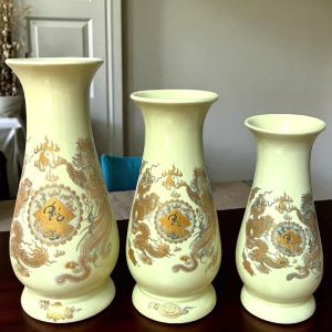 Bộ đồ thờ gia tiên đồ thờ thần tài RỒNG VIỆT gốm sứ men bát tràng hoạ tiết rồng phượng cao cấp