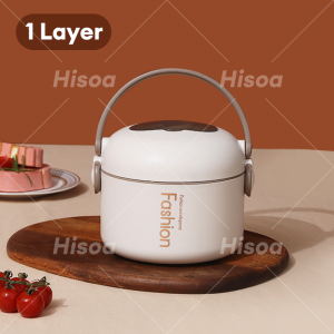 Goody 304 stainless steel square lid fresh-keeping box with high temperature resistance and anti explosion sealing box portable lunch box with handle