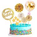 Halo Party 【Ready stock】 Happy Birthday Cake Topper Party Decoration Cake Flag happy birthday. 