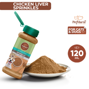 PetMarra Sprinkles for Cats and Dogs Chicken Liver Flavor 120g Supplement Appetite Booster Topper Cat Dog Puppy Kitten