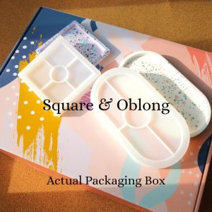 Terrazzo craft set DIY KIT Coaster oblong tray Snow casting powder Quickdry | FREE VIDEO GUIDE