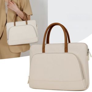 K10SEQ 14-16 inch Túi xách laptop Màu sắc đồng nhất Dung lượng lớn Bìa sổ tay Phổ quát Chống thấm nước Bao da máy tính bảng Du lịch