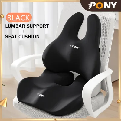 PONYHOME Rabbit ears Chair Cushion Memory Foam Seat Cushion Seat Cushion For Office Chair Lumbar Support Lumbar Pillow