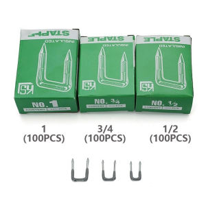 (100PCS) Insulated Staple Wire 1/2" 3/4" 1" Insulated U-shaped Staple For Securing Electrical Cables