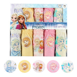 Kids 5 in 1 Comfortable Cotton Underwear Baby Cartoon Princess Cute Style Soft Panties for Girls 2-13 Years Old