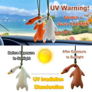 จี้เป็ดย่างเปลี่ยนสีใต้แสง UV ของตกแต่งรถและกระเป๋า สีสันสดใสกับแสงแดด ของขวัญสุดฮาสำหรับวันสงกรานต์