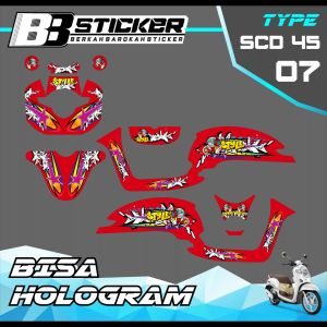 Decal Scoopy BISA HOLOGRAM Full Body Full Block Dekal New Fi 2017 2018 2019  Scd 46