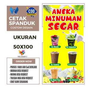Cetak Spanduk ANEKA MINUMAN SEGAR NEW Costom Desain