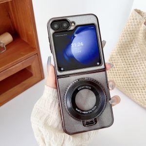 Kisscase mạ Gradient long lanh gấp Ốp điện thoại cho Samsung Galaxy Z lật 6 5 4 3 5G với MagSafe invisable khung TPU chống rơi vỏ lưng chống sốc cho Galaxy Z lật 6 5 4 3