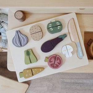 SI958 Ice Cream Cartoon Animal Jigsaw Hamburg Fruit Baby Wooden Toys Logical Thinking Training Educational 3d Wooden Puzzle Family Playing