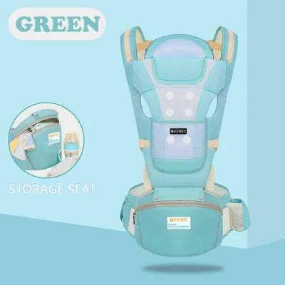 BAONEO Infant Baby Carrier Hip Seat Waist Carrier With Storage Seat Kangaroo Baby Wrap Sling