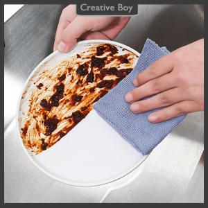 [Creative] 20PCS Box Microfiber Towel Absorbent Kitchen Cleaning Dishcloth Non-stick Oil Dish Rags Napkins Tableware Home Cleaning Towels