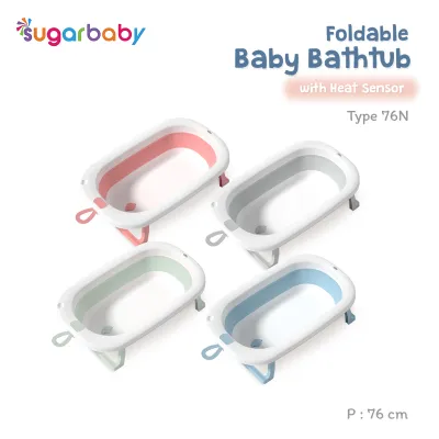 Sugarbaby foldable baby bathtub dengan sensor panas F76N-F79 / Sugar Baby Bak Mandi Bayi Lipat dengan sensor panas
