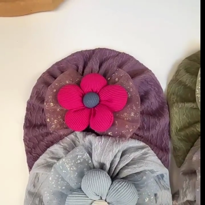 Soft Bonnet Caps Bowknot Flower Turban Hat Caps Headwrap for 0-12 Month Baby Toddlers Newborns Breathable Headwraps