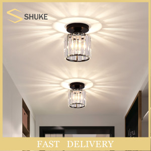 【COD】Ceiling Light Nordic Crystal Chandelier Ceiling Light For Corridor Living Room Warm Light Lantern Shape Round Shine Creativity Modern New Corridor Lamp Porch Ceiling Lamp Chandelier Light Modern Design